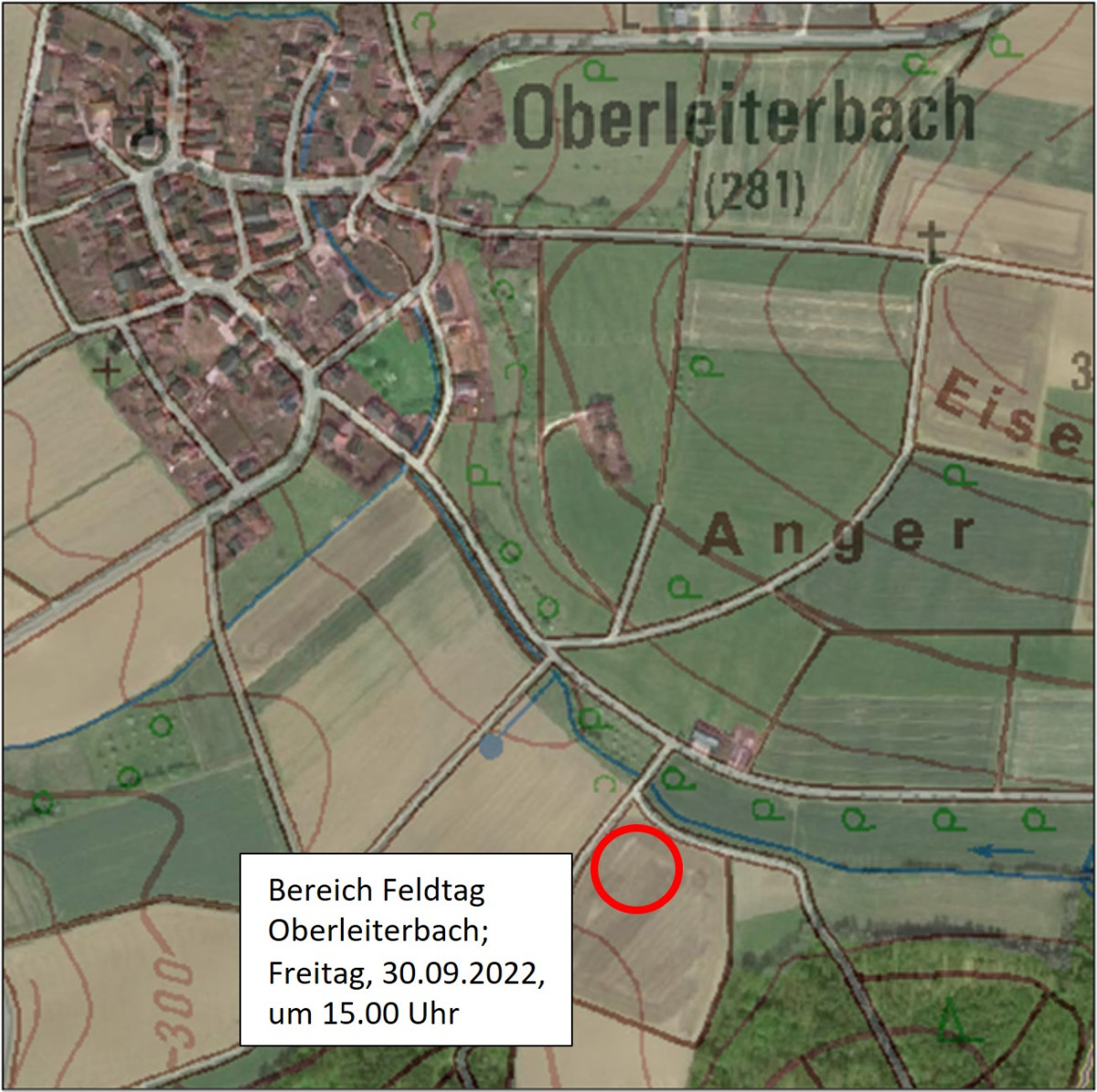 Lageplan Feldtag Oberleiterbach