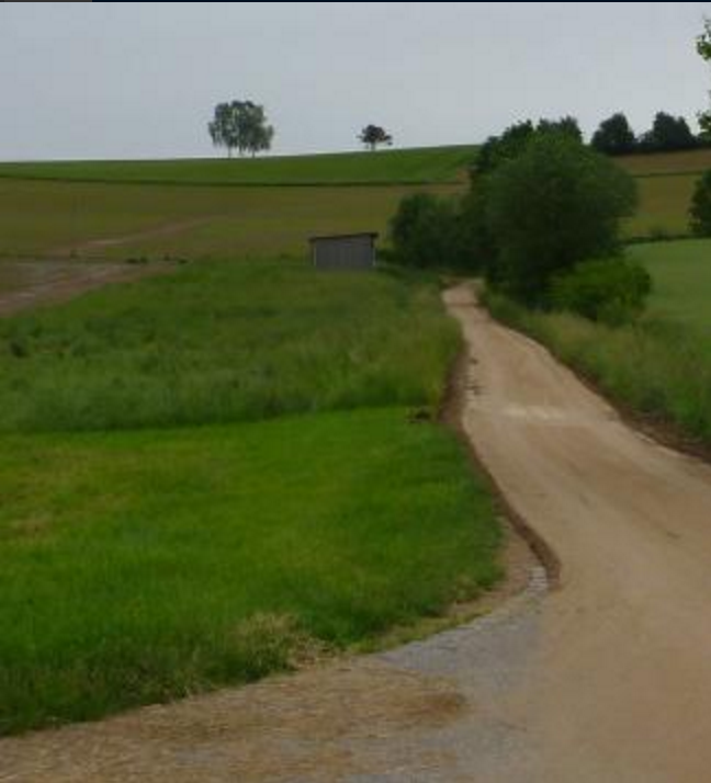 Schlammfracht auf Wirtschaftsweg