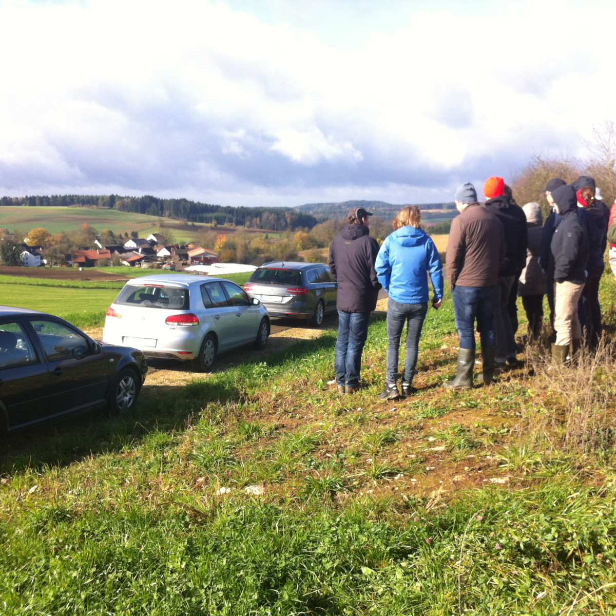 Fachexkursion mit Blick auf die Ortslage