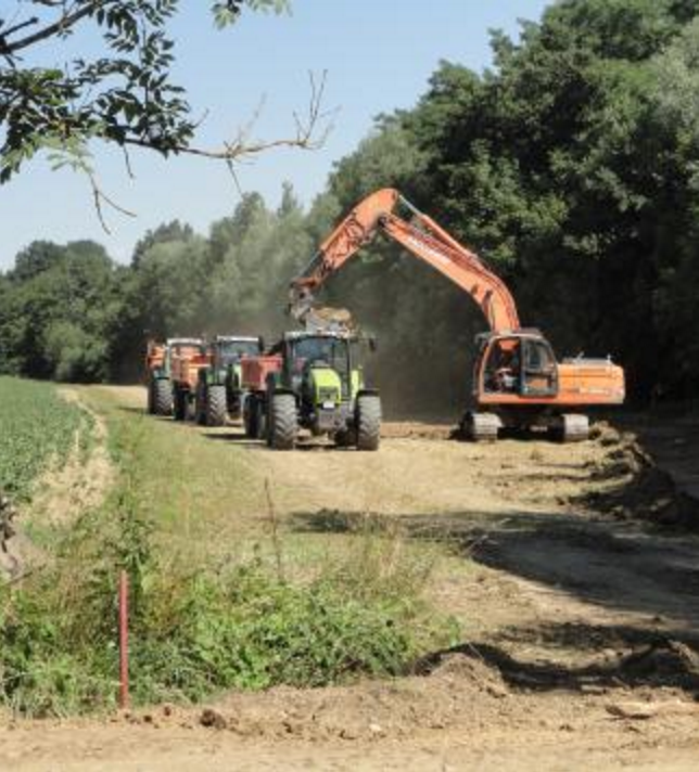 Abtransport durch örtliche Landwirte