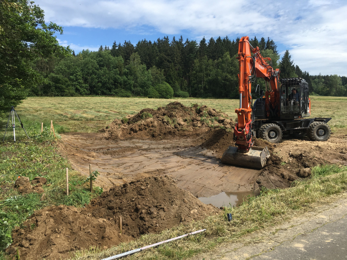 Bagger bei der Arbeit